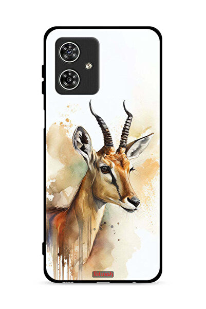 Tolwak غطاء حماية لهاتف موتورولا موتو جي 54 5G بطبعة غزال تجريدي