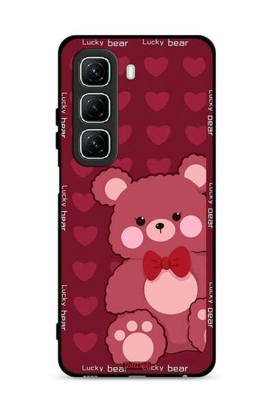 Tolwak غطاء حماية لهاتف Infinix Hot 50 5G بطبعة الدب المحظوظ