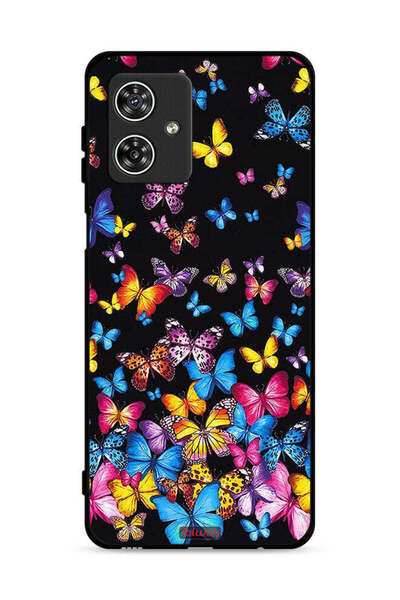 Tolwak غطاء حماية لهاتف موتورولا موتو جي 54 5G بنقشة فراشات ملونة