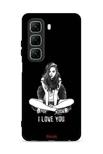 Tolwak غطاء حماية لهاتف Infinix Hot 50 5G بطبعة "أحبك"