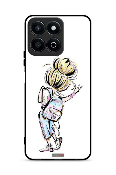 Tolwak غطاء حماية لهاتف Honor X7c 4G بطبعة فتاة مدرسية