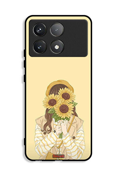 Tolwak غطاء حماية لهاتف Xiaomi Redmi K70E 5G بنقشة عباد الشمس