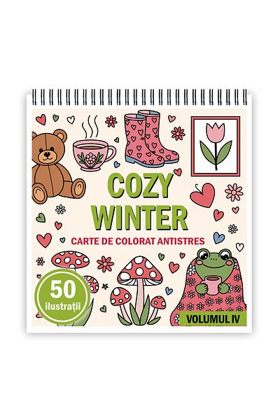 Legendary Gifts Mini coloring book, 50 illustrations Cozy Winter - Volume IV, 106 pages