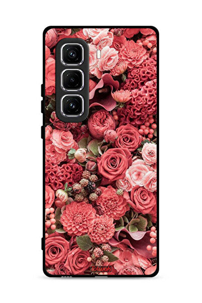 Tolwak غطاء حماية لهاتف Infinix Hot 50 Pro Plus 4G بلون الخوخ والورود