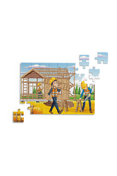 Çılgın Zeka Bina İnşaatı Mini Puzzle 40 Parça 3-7 Yaş Çocuk Puzzle Yapboz