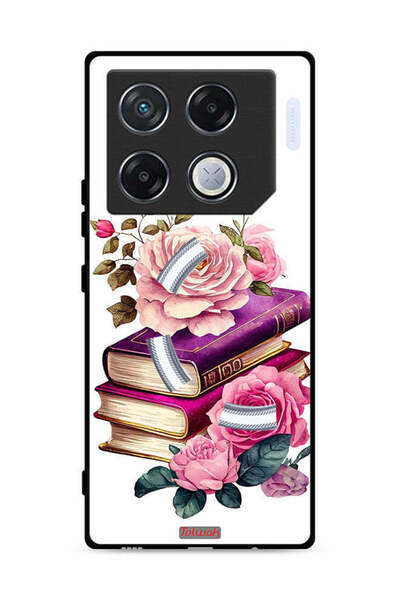 Tolwak غطاء حماية لهاتف Infinix GT 20 Pro 5G بنقشة الورود والكتب