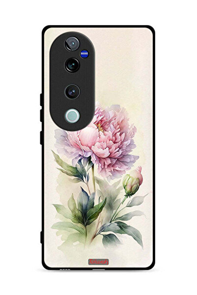 Tolwak Vivo V40 Pro 5G Protective Case Cover Watercolor Rose Paint Art