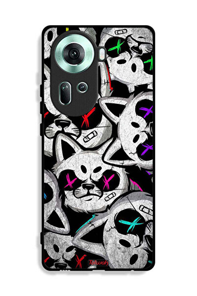 Tolwak غطاء حماية لهاتف Oppo Reno11 5G بنقشة قطط مارشميلو