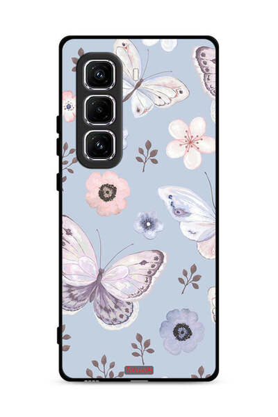 Tolwak غطاء حماية لهاتف Infinix Hot 50 Pro Plus 4G بنقشة فراشات وزهور