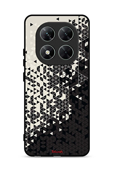 Tolwak غطاء حماية لهاتف Xiaomi Poco X7 5G بنمط مثلث فني رقمي