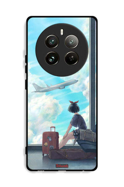 Tolwak غطاء حماية لهاتف Realme 12 Pro Plus 5G برسومات فنية للسفر