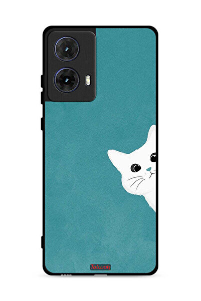 Tolwak غطاء حماية لهاتف موتورولا موتو جي 85 5 جي بتصميم قطة