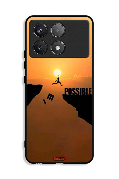 Tolwak غطاء حماية لهاتف Xiaomi Redmi K70E 5G مطبوع عليه عبارة "أنا ممكن"