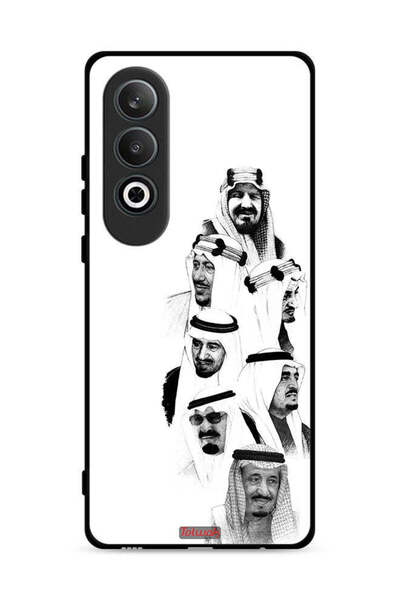 Tolwak غطاء حماية لهاتف Oppo K12 Plus 5G - فن ملوك السعودية - أبيض وأسود