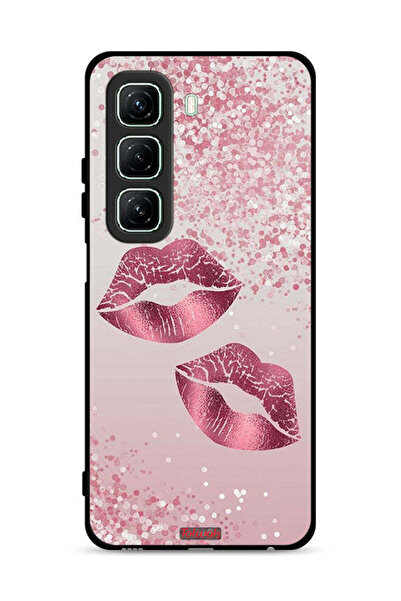 Tolwak غطاء حماية لهاتف Infinix Hot 50 5G برسومات شفاه لامعة