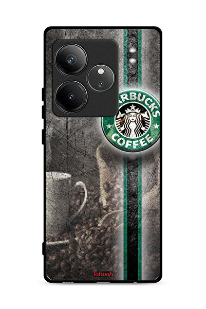 Tolwak غطاء حماية لهاتف Realme GT Neo6 5G بنقشة فن القهوة