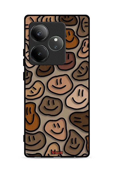 Tolwak غطاء حماية لهاتف Realme GT 6T 5G برسومات وجوه مبتسمة