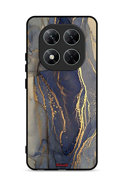 Tolwak غطاء حماية لهاتف Xiaomi Poco X7 5G بنمط رخامي لامع