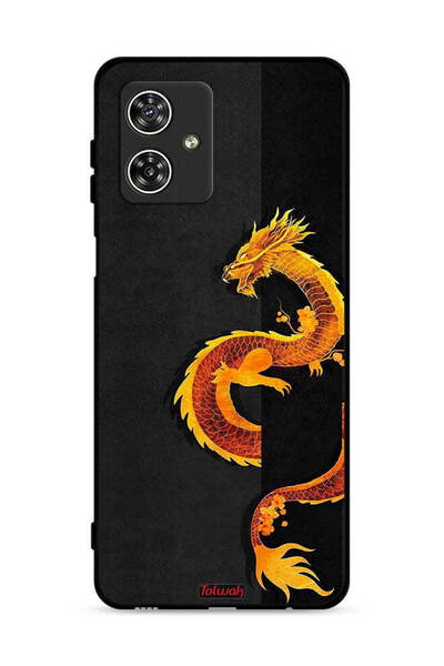 Tolwak غطاء حماية لهاتف موتورولا موتو جي 54 5G بنقشة فن التنين