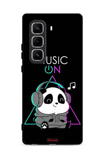 Tolwak غطاء حماية لهاتف Infinix Hot 50 Pro Plus 4G بطبعة موسيقى الباندا