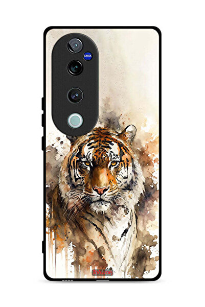 Tolwak غطاء حماية Vivo S19 Pro 5G بتصميم فن تجريدي من جلد الفهد