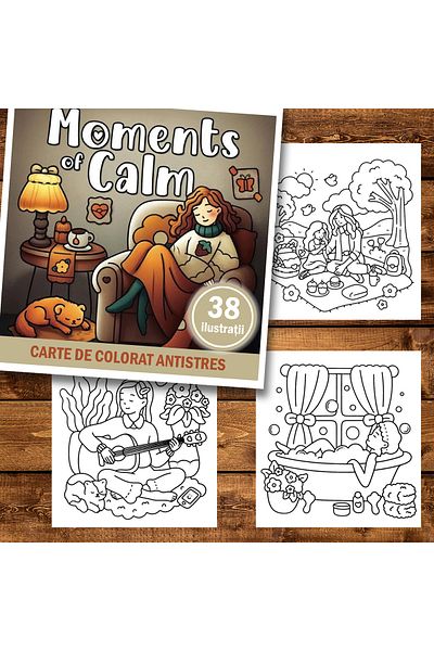 Legendary Gifts Mini coloring book, 38 illustrations Moments of Calm, 82 pages