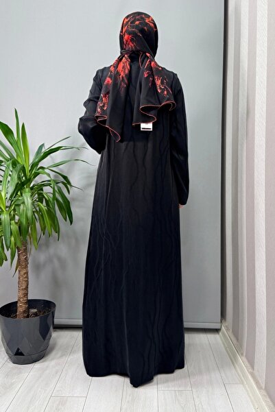 MISS DALIDA Shirt Collar Jacquard Cupro Cap Black T25Y-8056