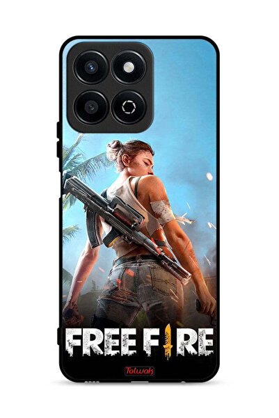 Tolwak غطاء حماية لهاتف Honor Play 60 Plus 5G بتصميم فري فاير