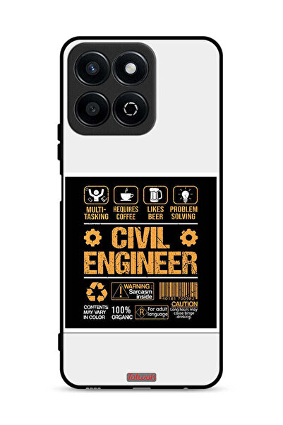 Tolwak غطاء حماية لهاتف Honor X7c 4G - ملصق مهندس مدني