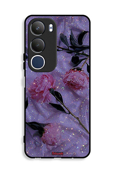 Tolwak غطاء حماية لهاتف Vivo Y19s 4G بنقشة ورود لامعة