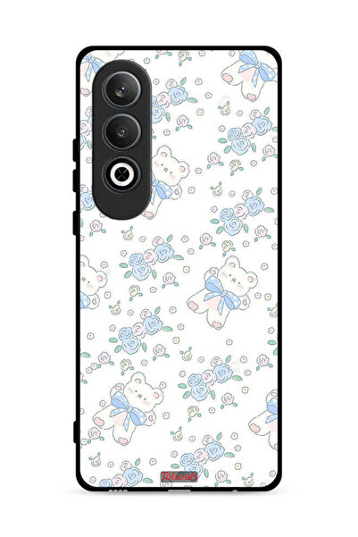 Tolwak غطاء حماية لهاتف OnePlus Nord CE4 5G بنقشة دب لطيف وزهور