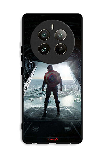 Tolwak Realme 12 Pro Plus 5G Protective Case Cover Portrait Display Captain America