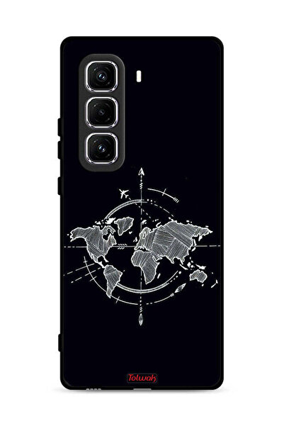 Tolwak غطاء حماية لهاتف Infinix Hot 50 Pro Plus 4G برسومات البوصلة