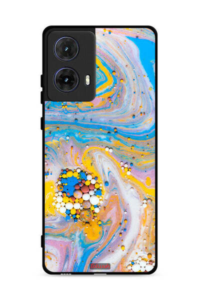 Tolwak غطاء حماية لهاتف موتورولا موتو جي 85 5 جي بنقشة الأحجار الكريمة الملون...