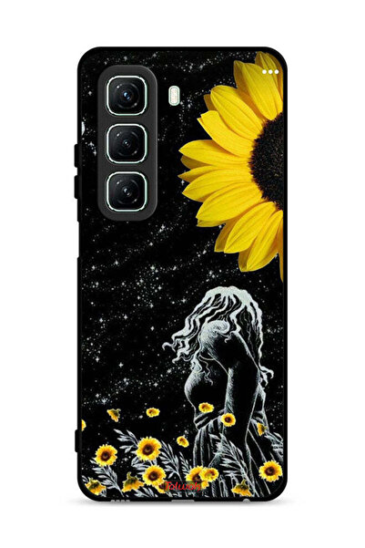 Tolwak غطاء حماية لهاتف Infinix Hot 50 5G بطبعة فتاة تنظر إلى القمر