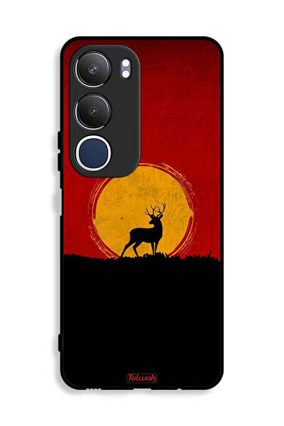 Tolwak غطاء حماية لهاتف Vivo Y19s 4G برسومات غزال وقمر