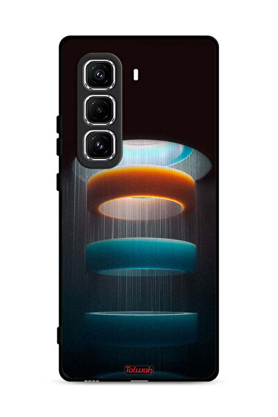 Tolwak غطاء حماية لهاتف Infinix Hot 50 Pro Plus 4G بنمط فني حلقات