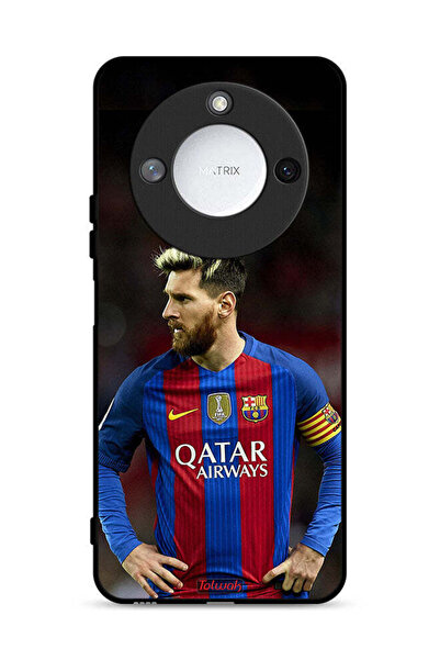 Tolwak غطاء حماية ذكي لهاتف Honor X9c 5G ميسي برشلونة