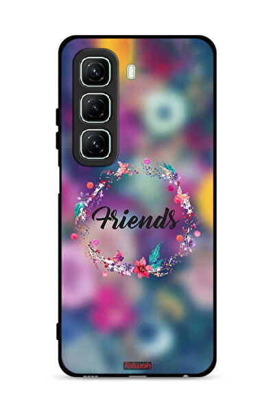 Tolwak غطاء حماية لهاتف Infinix Hot 50 5G برسومات خاتم أصدقاء الزهور