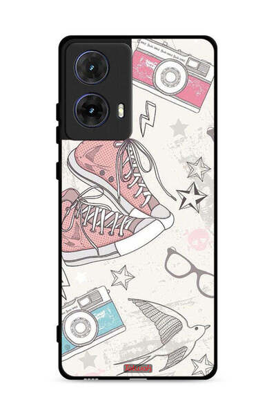 Tolwak غطاء حماية لهاتف موتورولا موتو جي 85 5 جي، حذاء قماشي وفن كاميرا