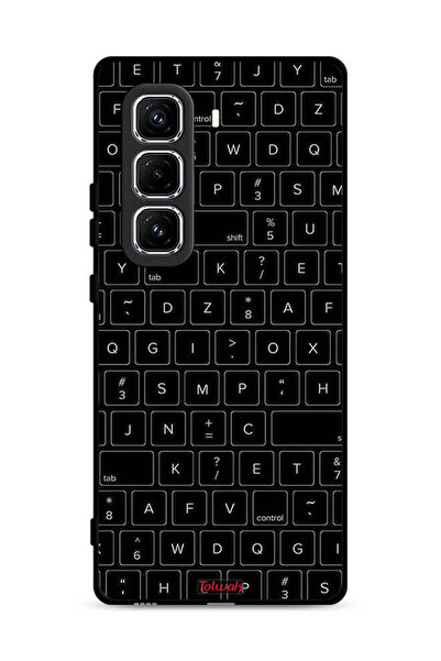 Tolwak غطاء حماية لهاتف Infinix Hot 50 Pro Plus 4G بنمط مفاتيح لوحة مفاتيح عشوائية