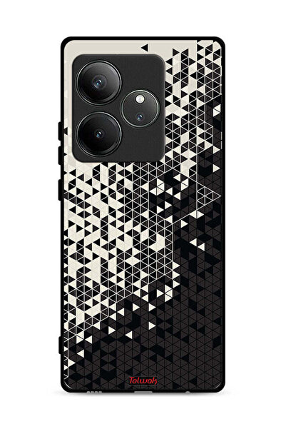 Tolwak غطاء حماية لهاتف Realme GT 6 5G بنمط مثلث فني رقمي