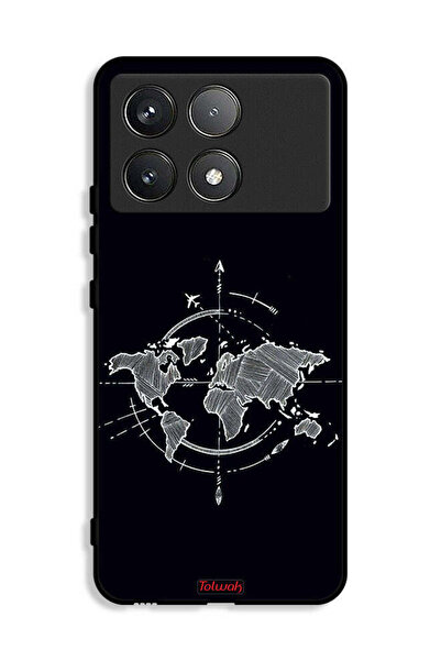 Tolwak غطاء حماية شاومي بوكو X6 برو 5G برسومات البوصلة