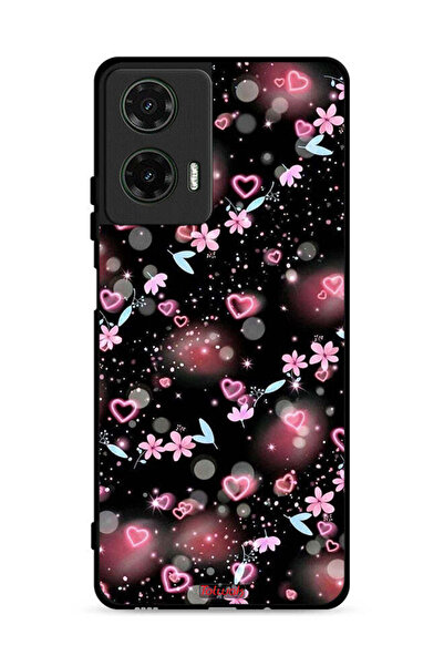 Tolwak غطاء حماية لهاتف موتورولا موتو جي 35 5G بنقشة قلوب وأزهار صغيرة