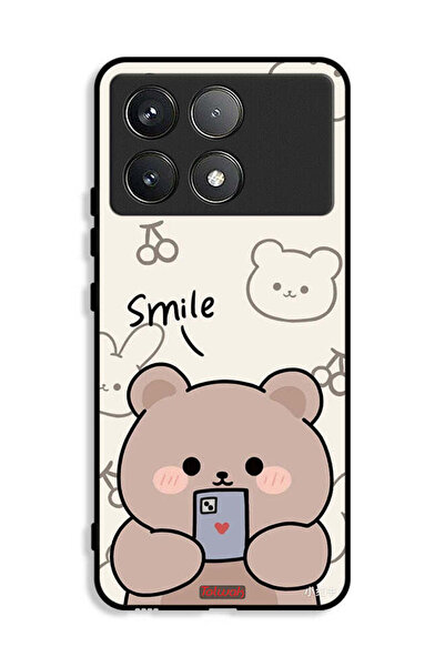 Tolwak غطاء حماية شاومي ريدمي K70E 5G برسومات الدب المبتسم
