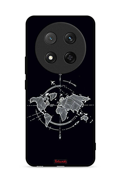 Tolwak غطاء حماية لهاتف Honor X9c 5G برسومات البوصلة