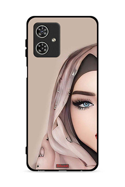 Tolwak غطاء حماية لهاتف موتورولا موتو جي 54 5G برسم فتاة نصف وجه