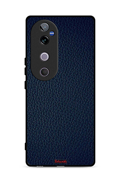 Tolwak غطاء حماية جلدي بنمط هندسي لهاتف Vivo V40 5G