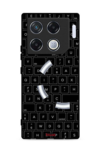 Tolwak غطاء حماية لهاتف Infinix GT 20 Pro 5G بنمط مفاتيح لوحة مفاتيح عشوائية