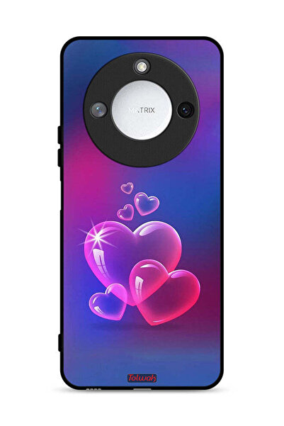 Tolwak غطاء حماية لهاتف Honor X60 5G بنقشة قلوب الماء